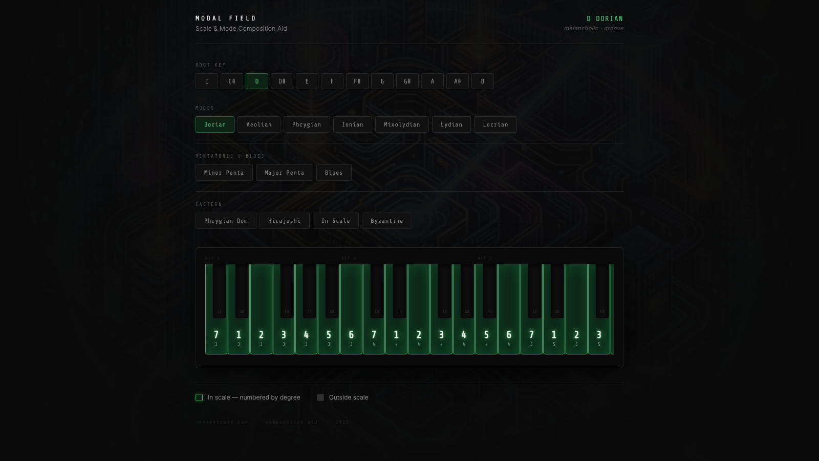 Modal Field site preview