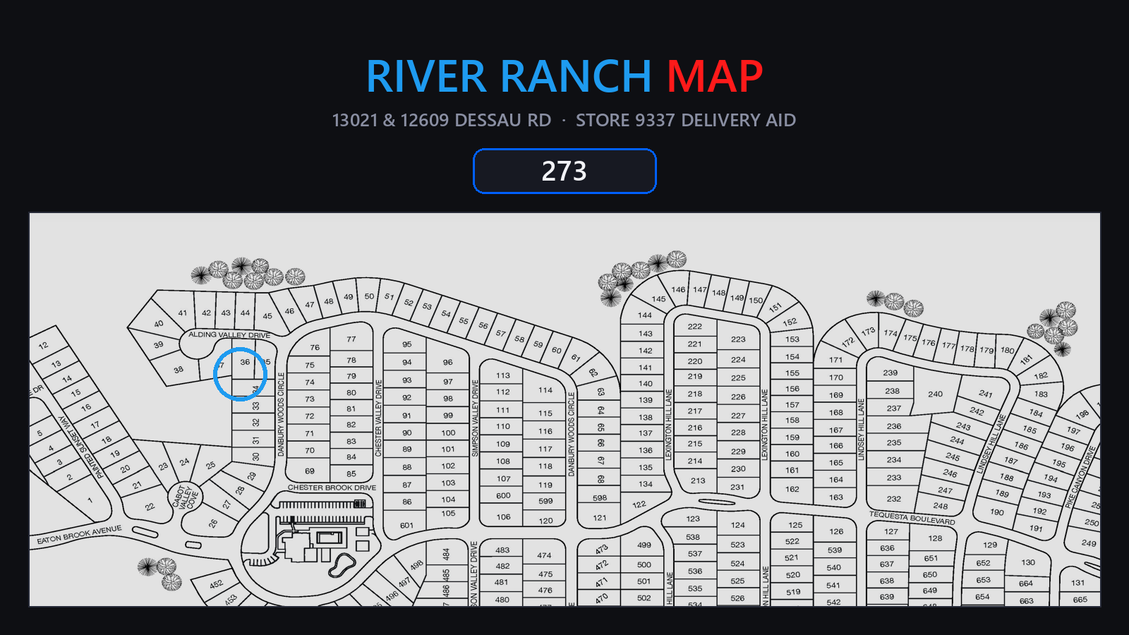 River Ranch Map site preview
