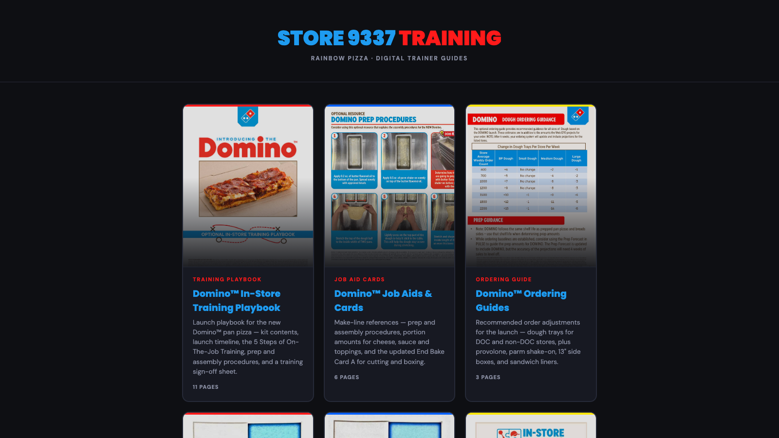 Store 9337 Training site preview